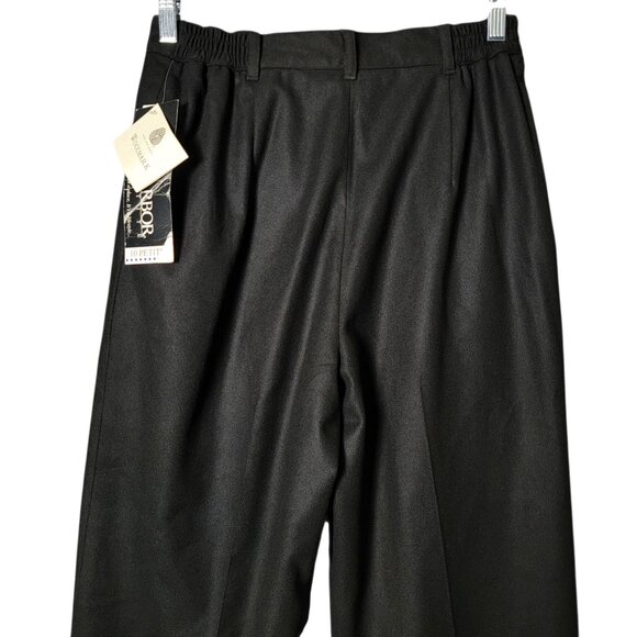 Sag Harbor Petite Womens Black Wool Pleated Business Casual Work Pants 10P - Picture 6 of 9